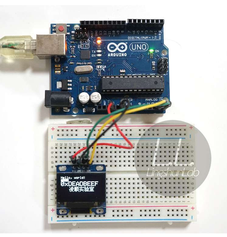 Arduino Uno 驱动OLED进阶 显示中英文字-开源基础软件社区
