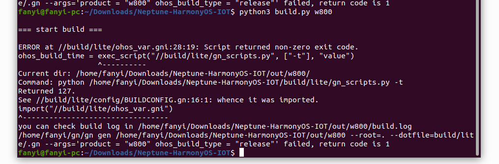 求助：Ubuntu编译w800时遇到问题。-鸿蒙开发者社区