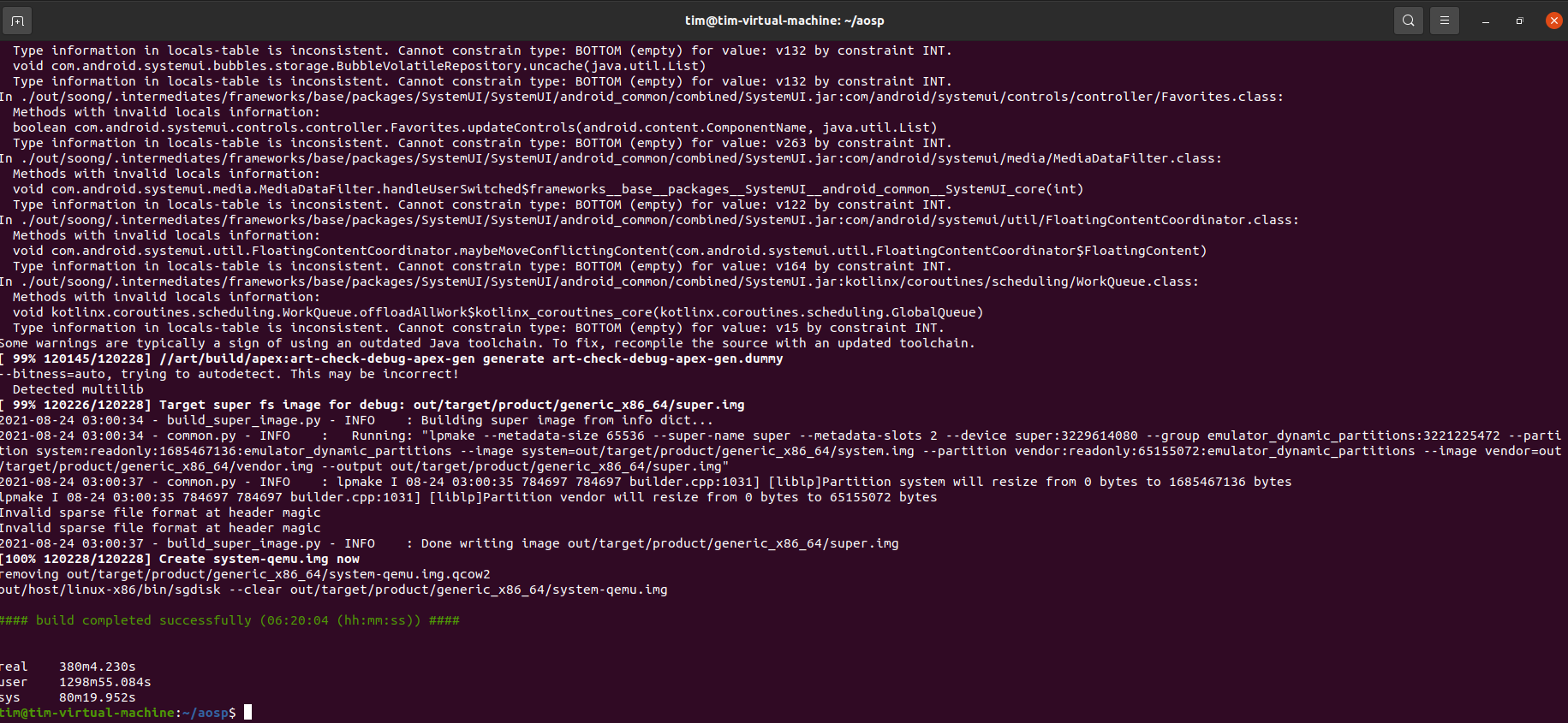 通过Ubuntu20.04虚拟机编译AOSP11-开源基础软件社区