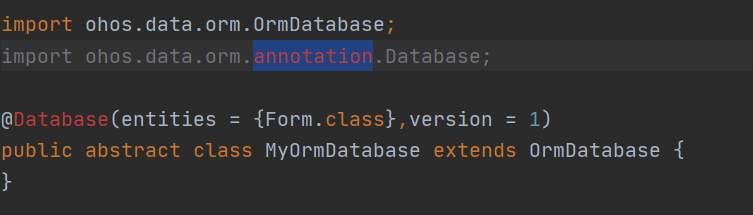 在使用对象关系映射数据库的时候引入annotation包报错-鸿蒙开发者社区