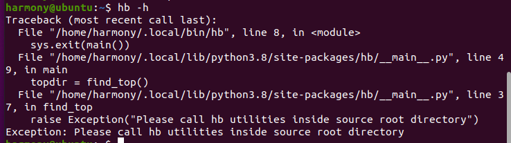 安装hb的时候，输入hb -h结果如下-开源基础软件社区