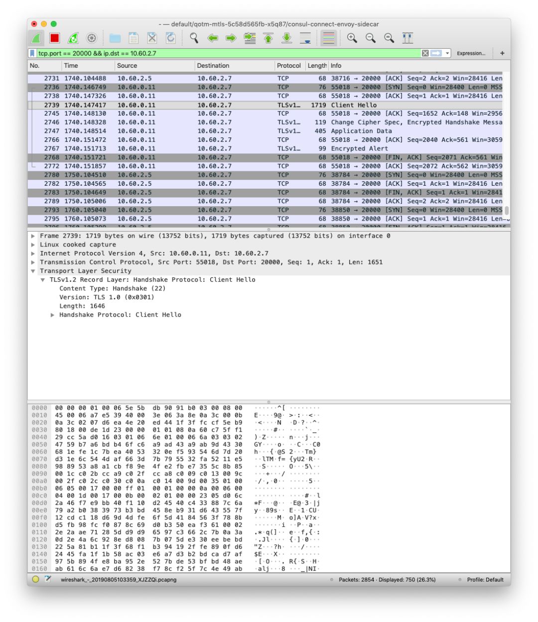 使用ksniff和Wireshark在Kubernetes中验证service mesh TLS-开源基础软件社区