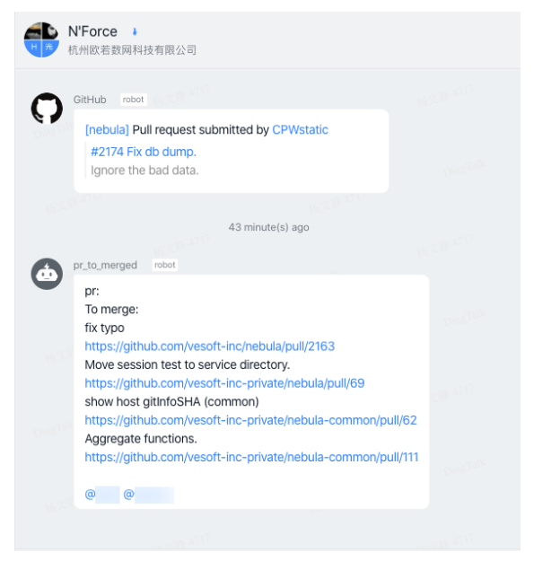钉钉机器人自动关联 GitHub 发送 approval prs-鸿蒙开发者社区