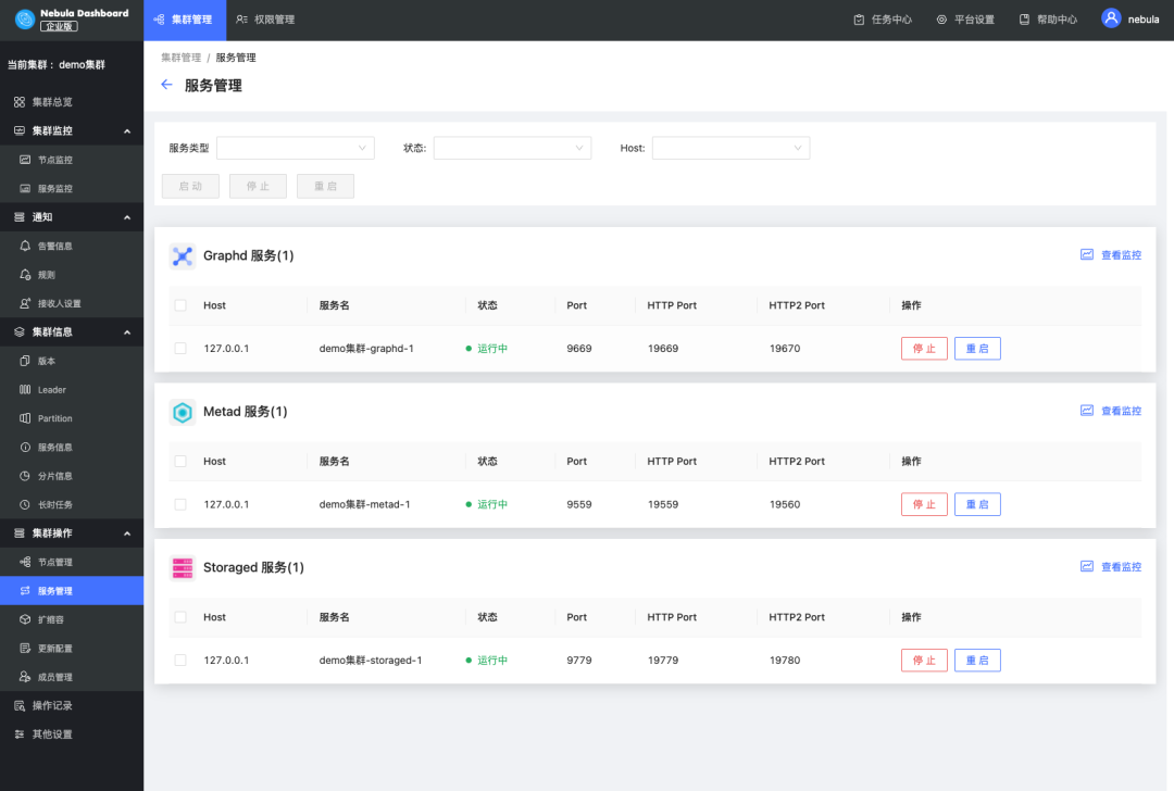 详解 Nebula Dashboard 企业版多集群监控运维工具-鸿蒙开发者社区