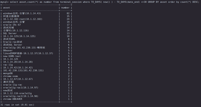 如何使用 SQL 语句查询 JumpServer 相关信息？-鸿蒙开发者社区