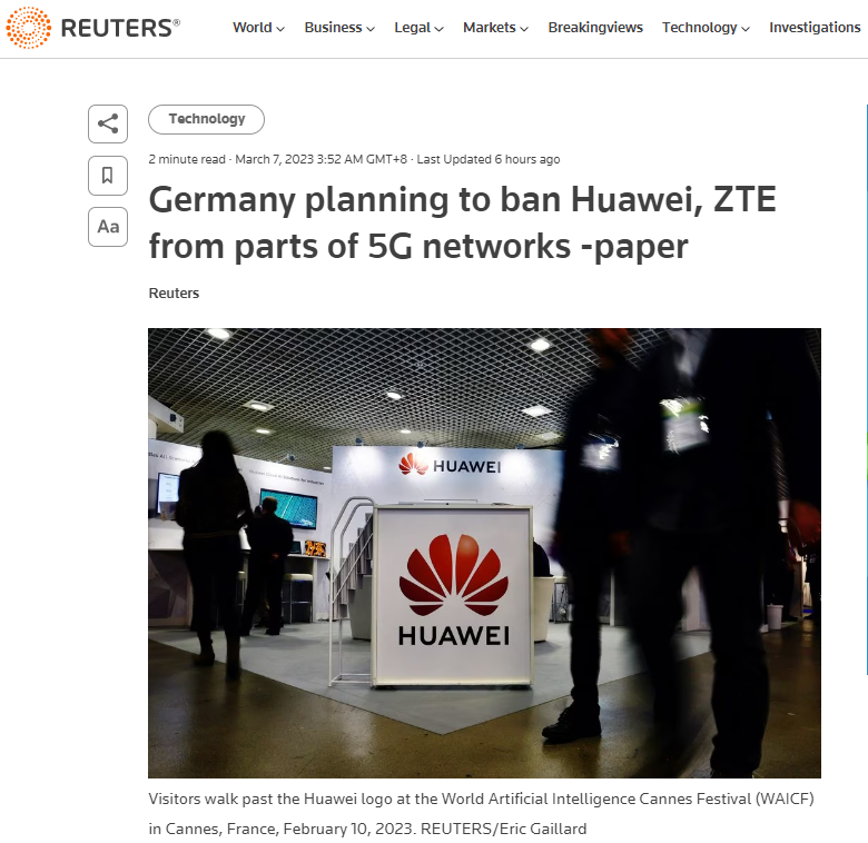 突发！德国将禁用华为、中兴5G组件-开源基础软件社区
