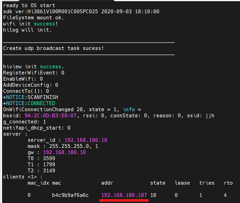 [OpenHarmony轻量系统]润和HiHopePegasus 3861实现UDP广播温湿度-开源基础软件社区