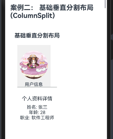 90.[HarmonyOS NEXT 实战案例：分割布局] 基础篇 - 垂直分割布局ColumnSplit详解-鸿蒙开发者社区