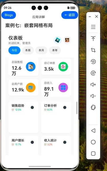 175.[HarmonyOS NEXT 实战案例七：Grid] 嵌套网格布局基础篇：打造企业级仪表板界面-鸿蒙开发者社区