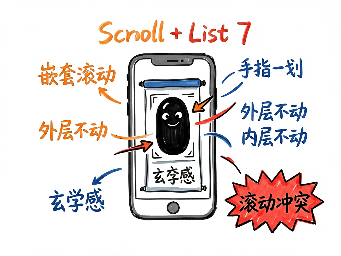 HarmonyOS7 嵌套滚动：Scroll + List 嵌套滚动的正确姿势-鸿蒙开发者社区