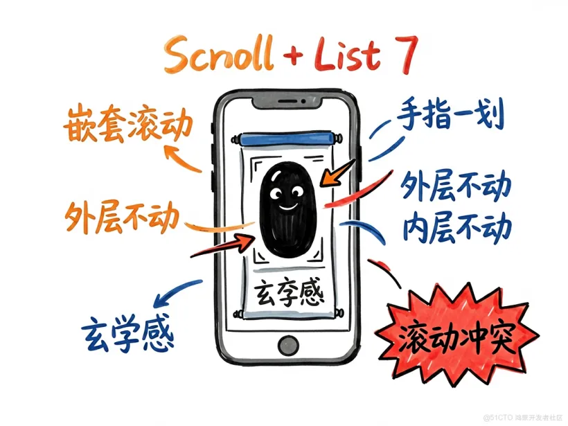 HarmonyOS7 嵌套滚动:Scroll + List 嵌套滚动的正确姿势-鸿蒙开发者社区 HarmonyOS7 嵌套滚动:Scroll + List 嵌套滚动的正确姿势-鸿蒙开发者社区